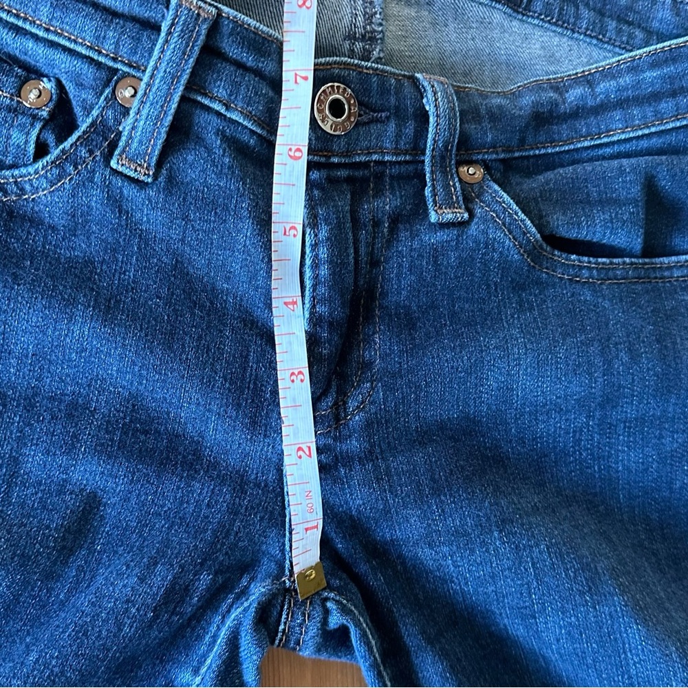 AG “The Stevie Roll-Up” slim straight cuffed blue jeans Size 26 - Picture 8 of 12